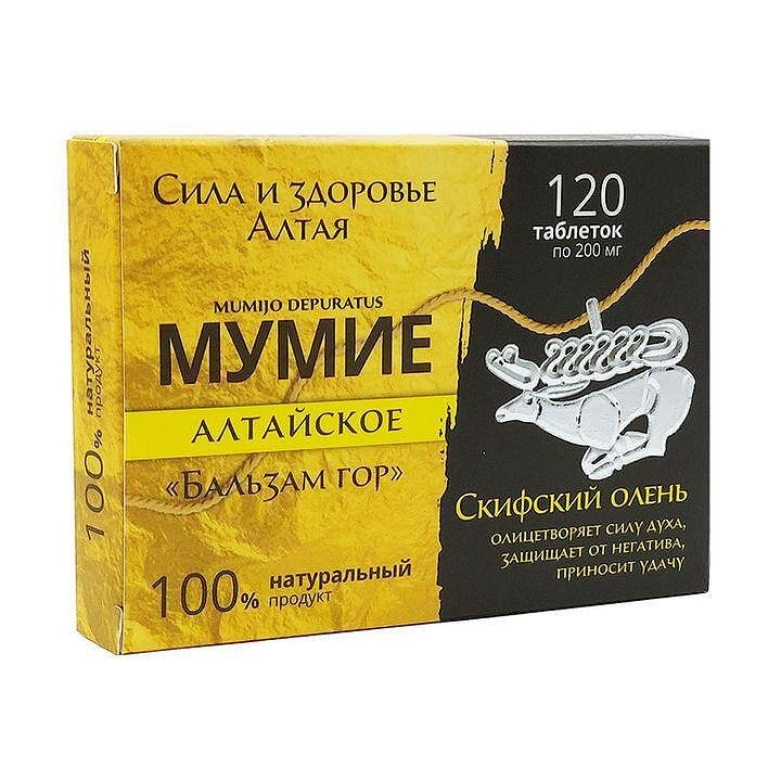 МУМИЙО АЛТАЙСКО „ПЛАНИНСКИ БАЛСАМ“ Altai depuratus Mumijo 120 таблетки по 200 мг