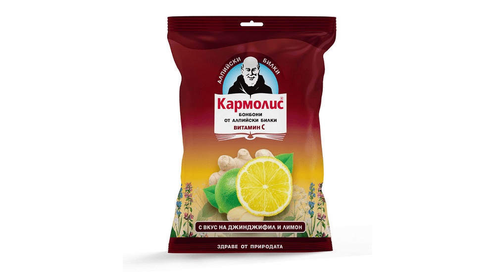 Кармолис Бонбони с вкус на джинджифил и лимон